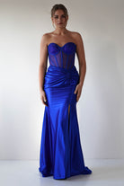 Andrina Rhinestone Strapless Gown | Royal Blue | Debs & Prom | Formal Gown | Oh Hello Clothing