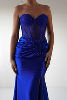 Andrina Rhinestone Strapless Gown | Royal Blue | Debs & Prom | Formal Gown | Oh Hello Clothing