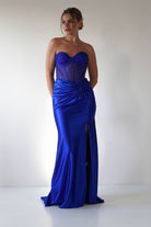 Andrina Rhinestone Strapless Gown | Royal Blue | Debs & Prom | Formal Gown | Oh Hello Clothing