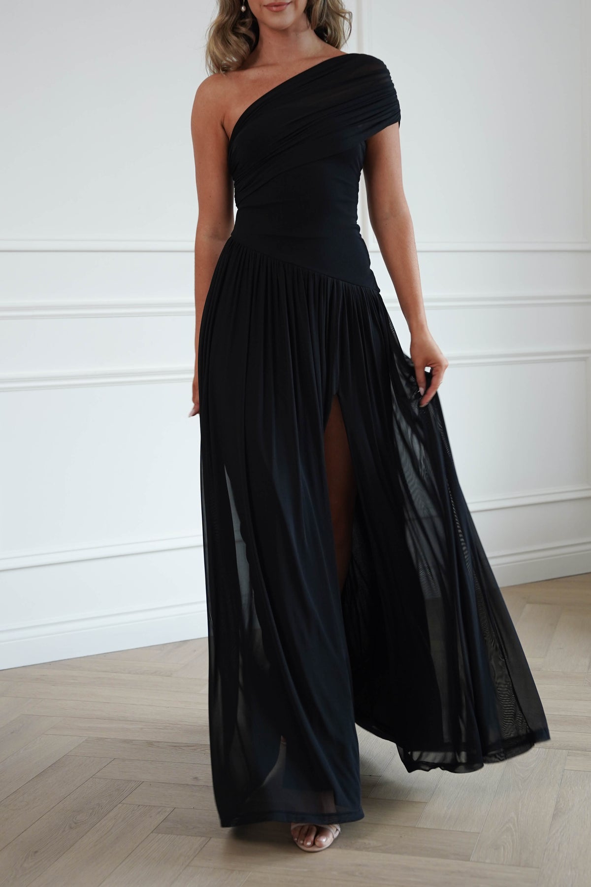 Oh Hello Clothing Women > Clothing > Dresses Angelina Draped Maxi Dress | Black