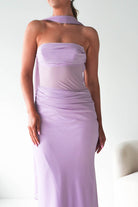Oh Hello Clothing Women > Clothing > Dresses Antionia Strapless Mesh Maxi Dress | Lilac