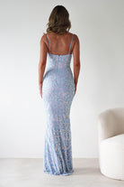 Aster Iridescent Beaded Embellished Gown | Blue | Debs & Prom | Formal Gown | Oh Hello Clothing