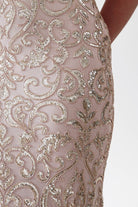 Oh Hello Clothing Dresses > Prom Dresses Aster Iridescent Beaded Embellished Gown | Gold