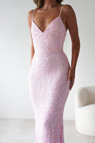 Aster Iridescent Beaded Embellished Gown | Pink | Debs & Prom | Formal Gown | Oh Hello Clothing