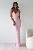 Aster Iridescent Beaded Embellished Gown | Pink | Debs & Prom | Formal Gown | Oh Hello Clothing