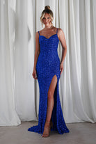 Audrina Bodycon Sequin Gown | Royal Blue | Debs & Prom | Formal Gown | Oh Hello Clothing