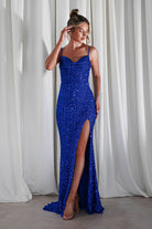 Audrina Bodycon Sequin Gown | Royal Blue | Debs & Prom | Formal Gown | Oh Hello Clothing