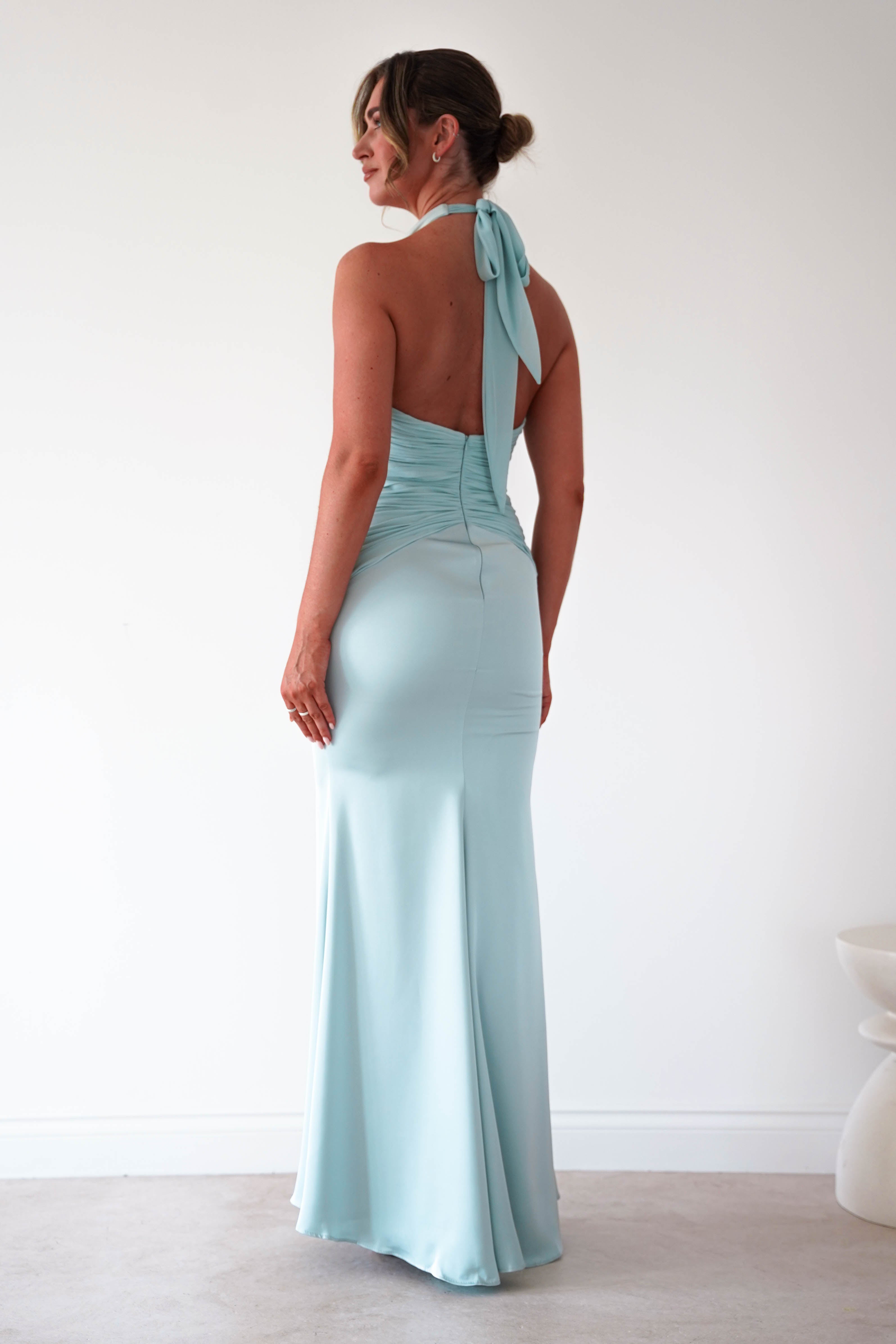 Oh Hello Clothing Women > Clothing > Dresses Austin Bodycon Halterneck Maxi Dress | Mint