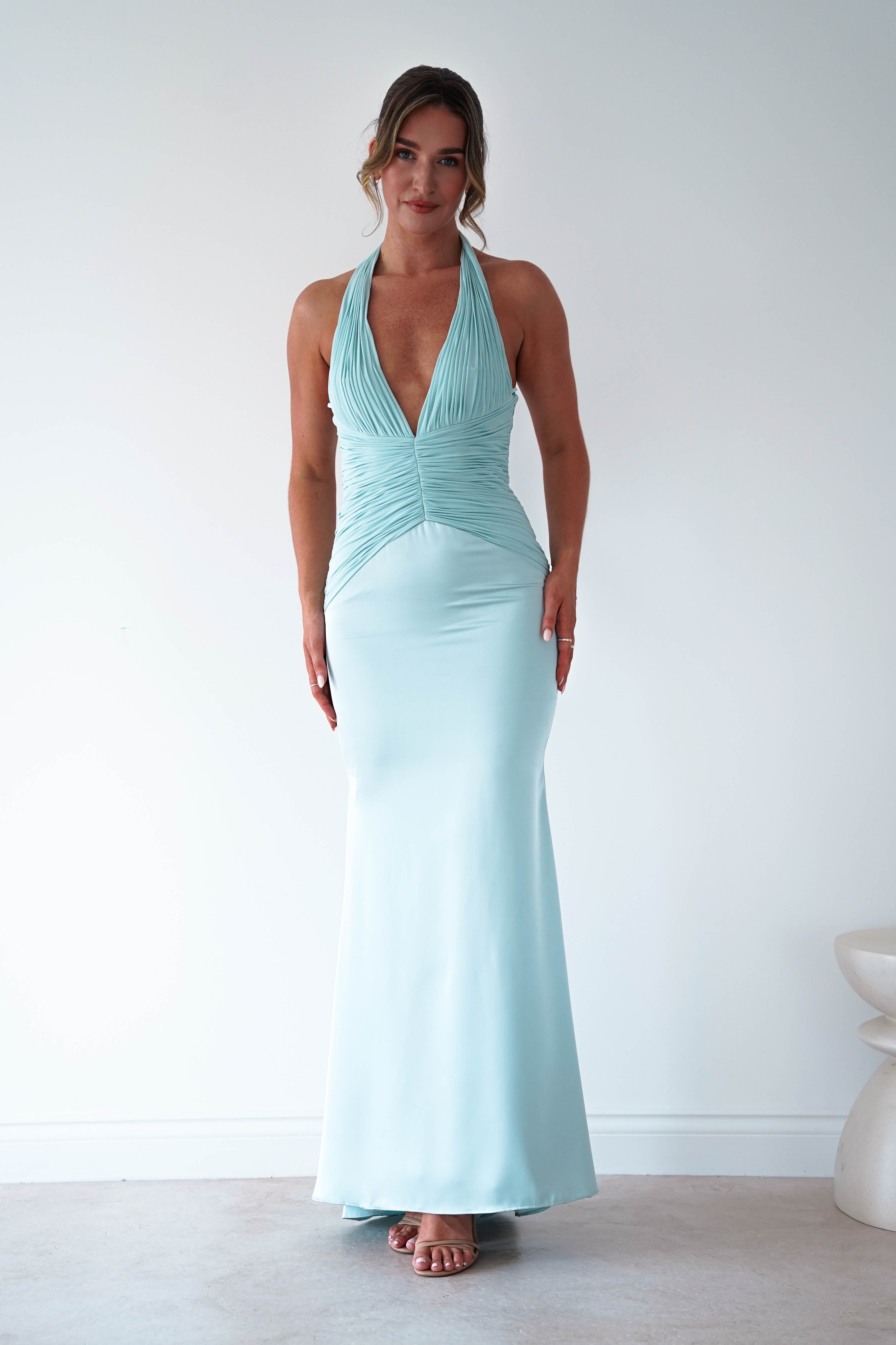Oh Hello Clothing Women > Clothing > Dresses Austin Bodycon Halterneck Maxi Dress | Mint