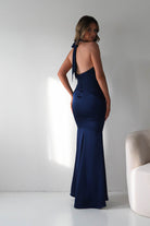 Oh Hello Clothing Dresses > Prom Dresses Austin Bodycon Halterneck Maxi Dress | Navy