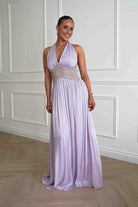 Oh Hello Clothing Dresses > Prom Dresses Aveline Luminescent Pleated Maxi Dress | Lilac