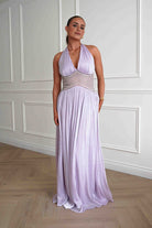 Oh Hello Clothing Dresses > Prom Dresses Aveline Luminescent Pleated Maxi Dress | Lilac