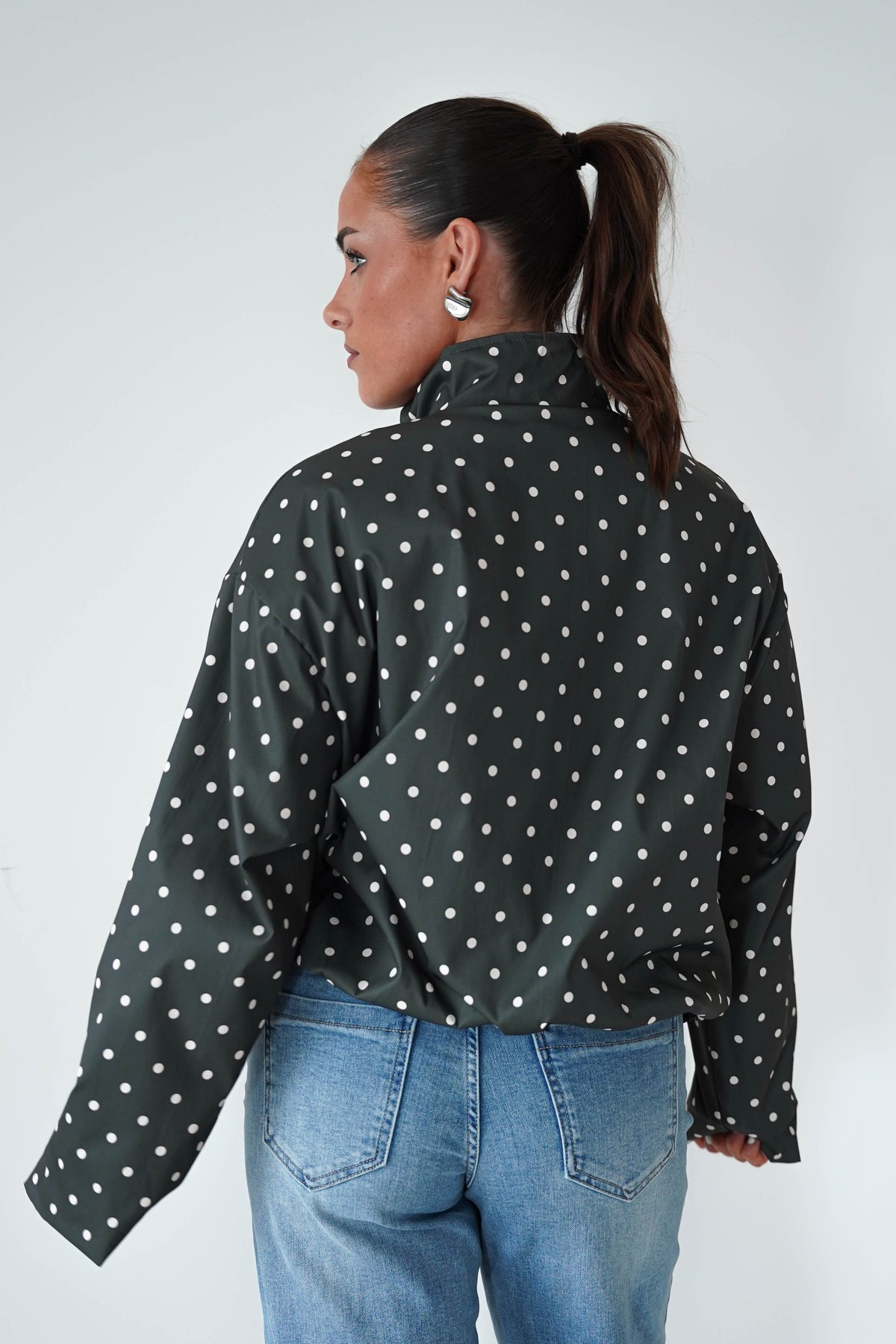 Emma & Ashley ONE SIZE (8-12) Becca Polka Dot Jacket | Green
