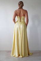 Bella Luxe Aline Satin Gown | Yellow | Debs & Prom | Formal Gown | Oh Hello Clothing