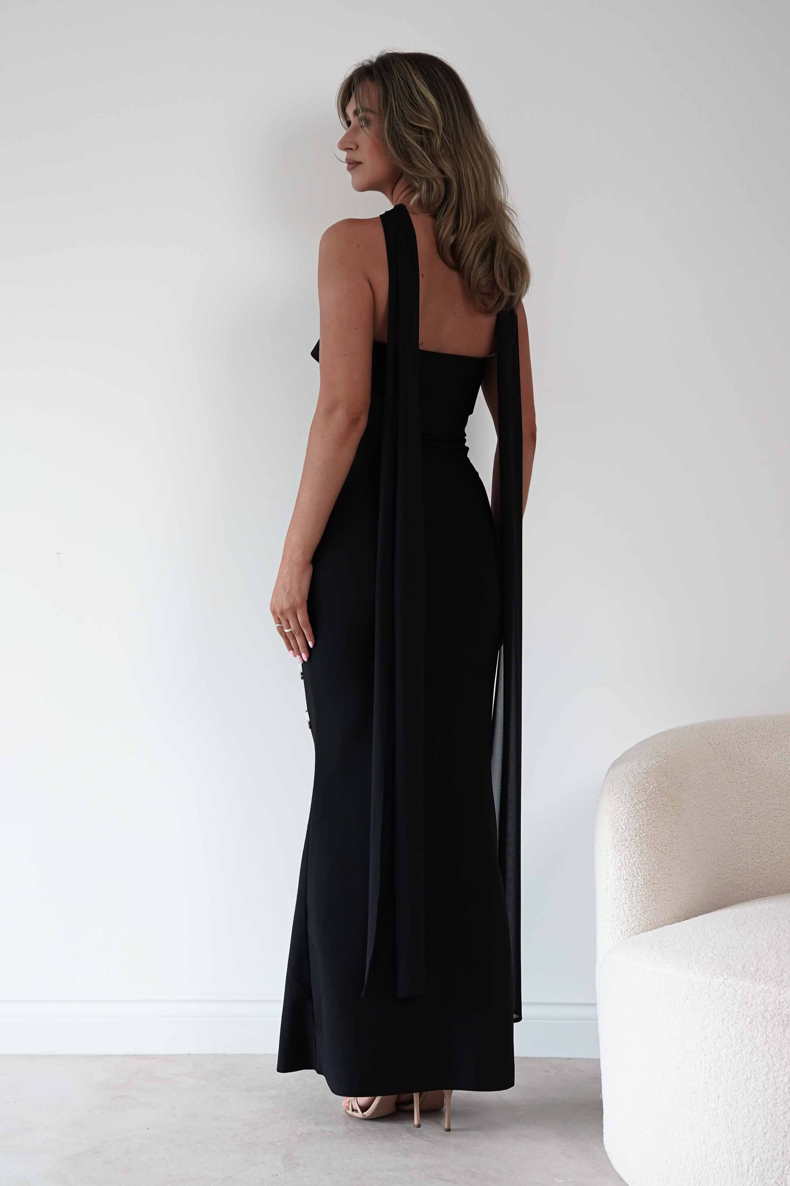 Oh Hello Clothing Women > Clothing > Dresses Bethany Embellished Bandage Maxi Dress | Black