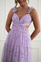 Oh Hello Clothing Women > Clothing > Dresses Bethel Floral Tulle Maxi Dress | Lavender