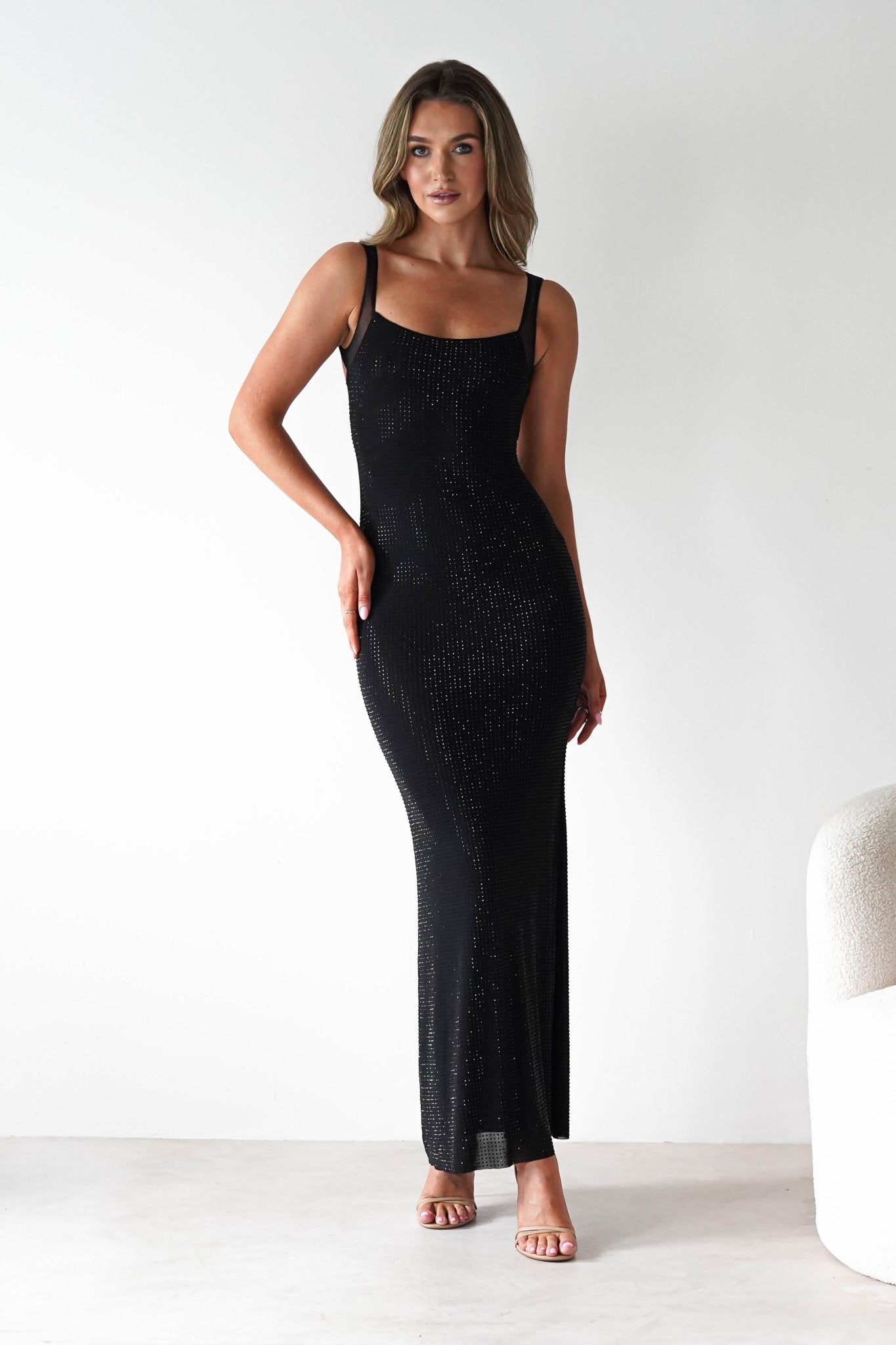 Billini Bodycon Backless Maxi Dress Black | Wedding Guest Dress | Backless | Bodycon | Oh Hello Clothing