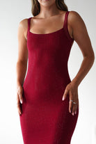 Billini Bodycon Backless Maxi Dress Red | Wedding Guest Dress | Backless | Bodycon | Oh Hello Clothing