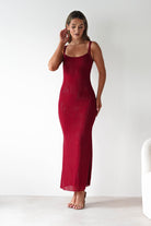 Billini Bodycon Backless Maxi Dress Red | Wedding Guest Dress | Backless | Bodycon | Oh Hello Clothing
