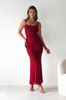 Billini Bodycon Backless Maxi Dress Red | Wedding Guest Dress | Backless | Bodycon | Oh Hello Clothing