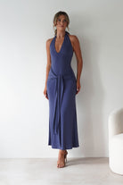 Blair Bodycon Maxi Dress Blue | Wedding Guest Dress | Bodycon | Maxi | Oh Hello Clothing