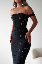 Blayke Bandage Maxi Dress | Black Tie | Embellished Pearls | Oh Hello Clothing