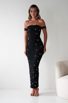 Blayke Bandage Maxi Dress | Black Tie | Embellished Pearls | Oh Hello Clothing