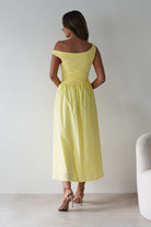 Bloom Skater Midaxi Dress Yellow | Wedding Guest Dress | Skater | Oh Hello Clothing