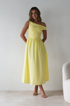 Bloom Skater Midaxi Dress Yellow | Wedding Guest Dress | Skater | Oh Hello Clothing