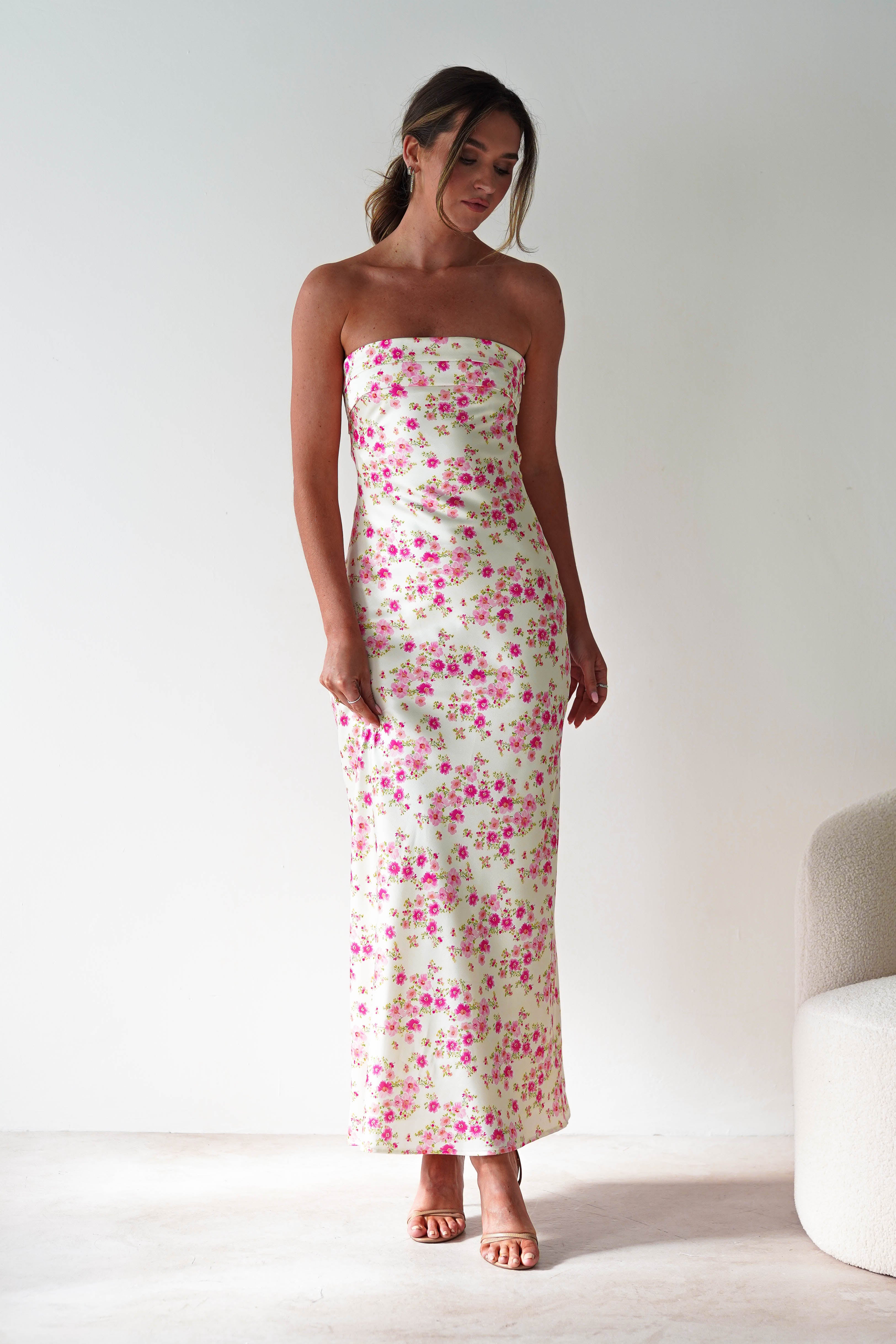 Blossom Floral Print Maxi Dress Yellow | Wedding Guest Dress | Maxi | Oh Hello Clothing