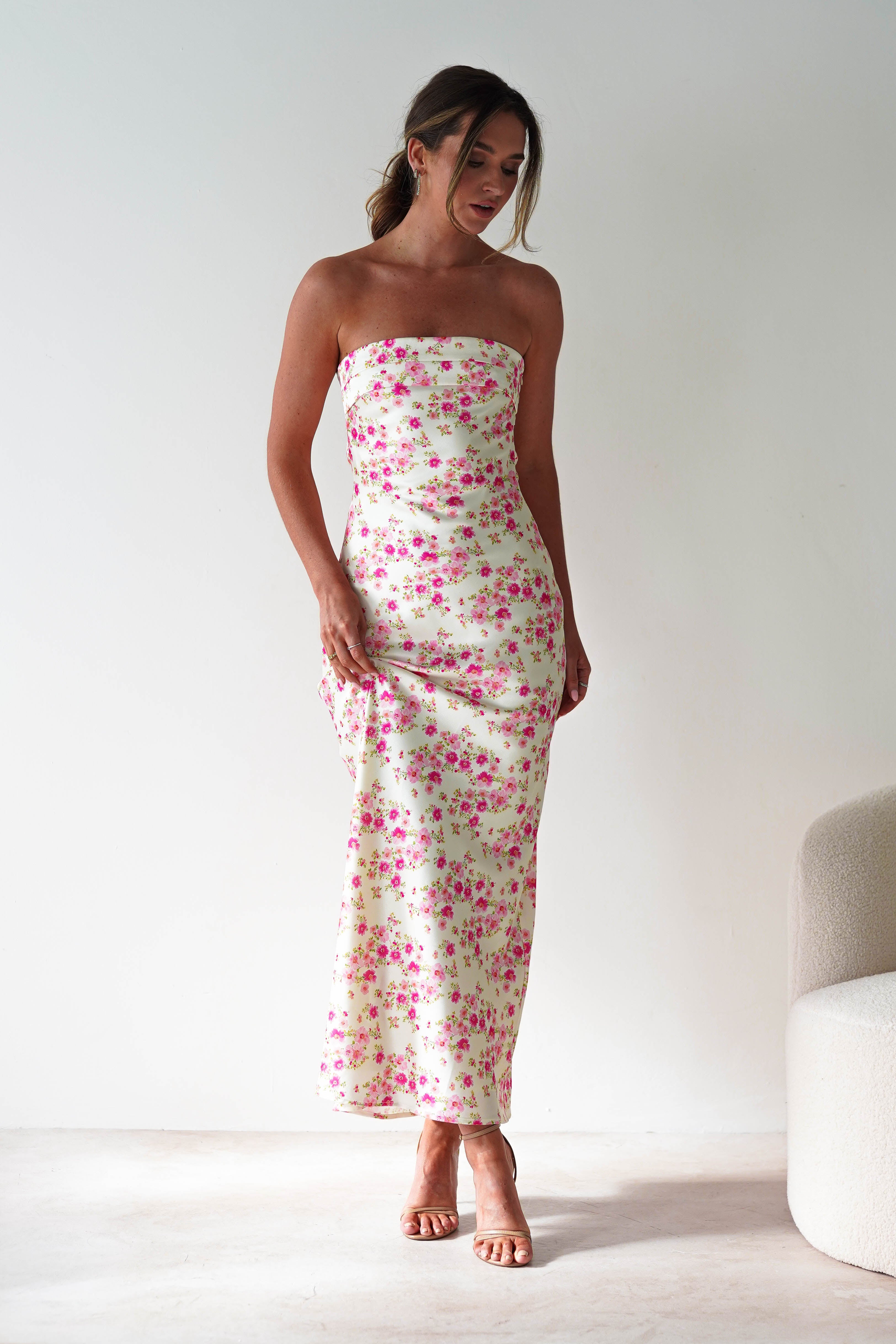 Blossom Floral Print Maxi Dress Yellow | Wedding Guest Dress | Maxi | Oh Hello Clothing