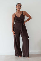 Oh Hello Clothing Women > Clothing > Dresses Bridget Asymmetric Co-Ord Set | Brown