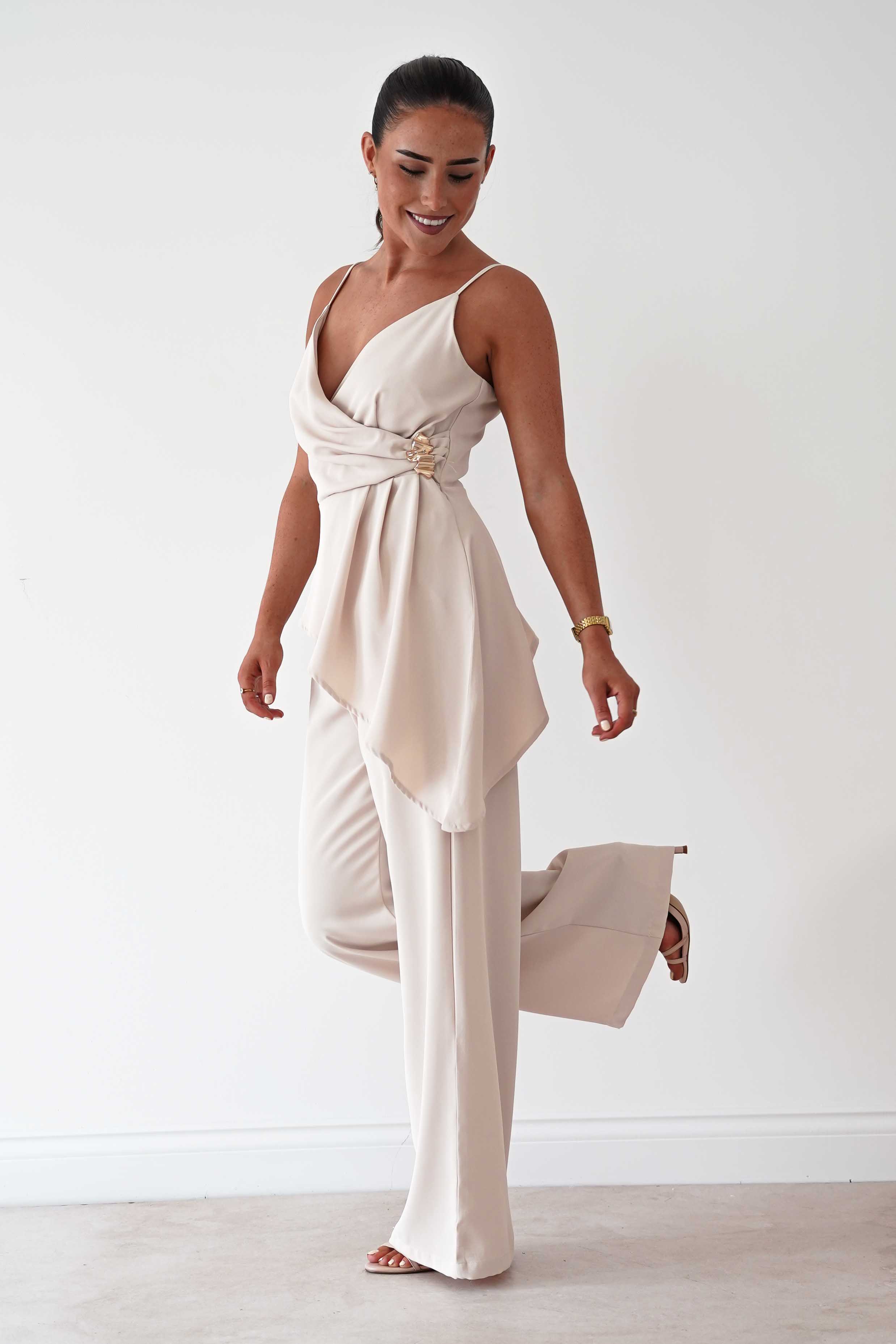 Oh Hello Clothing Women > Clothing > Dresses Bridget Asymmetric Co-Ord Set | Cream