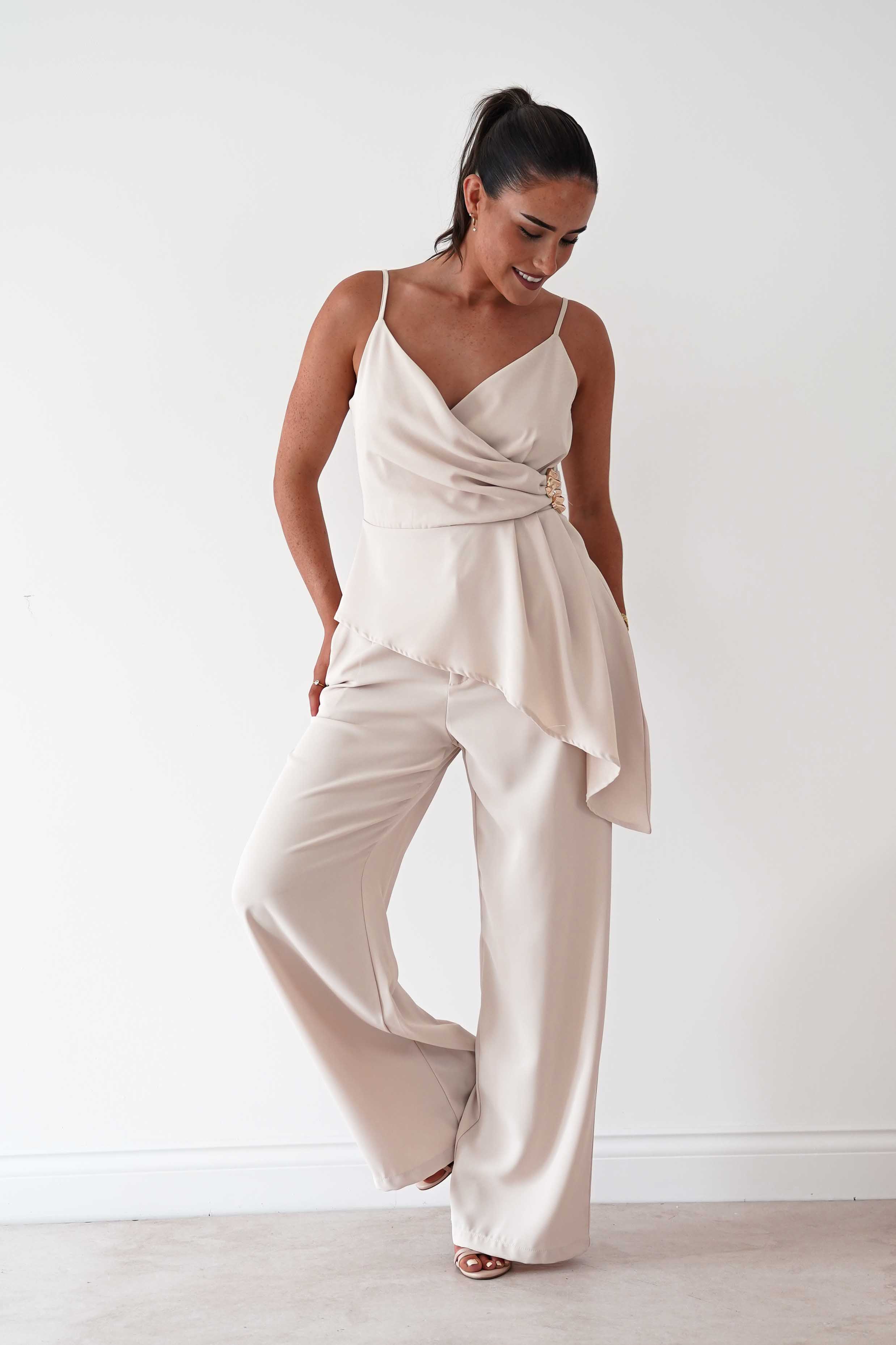Oh Hello Clothing Women > Clothing > Dresses Bridget Asymmetric Co-Ord Set | Cream