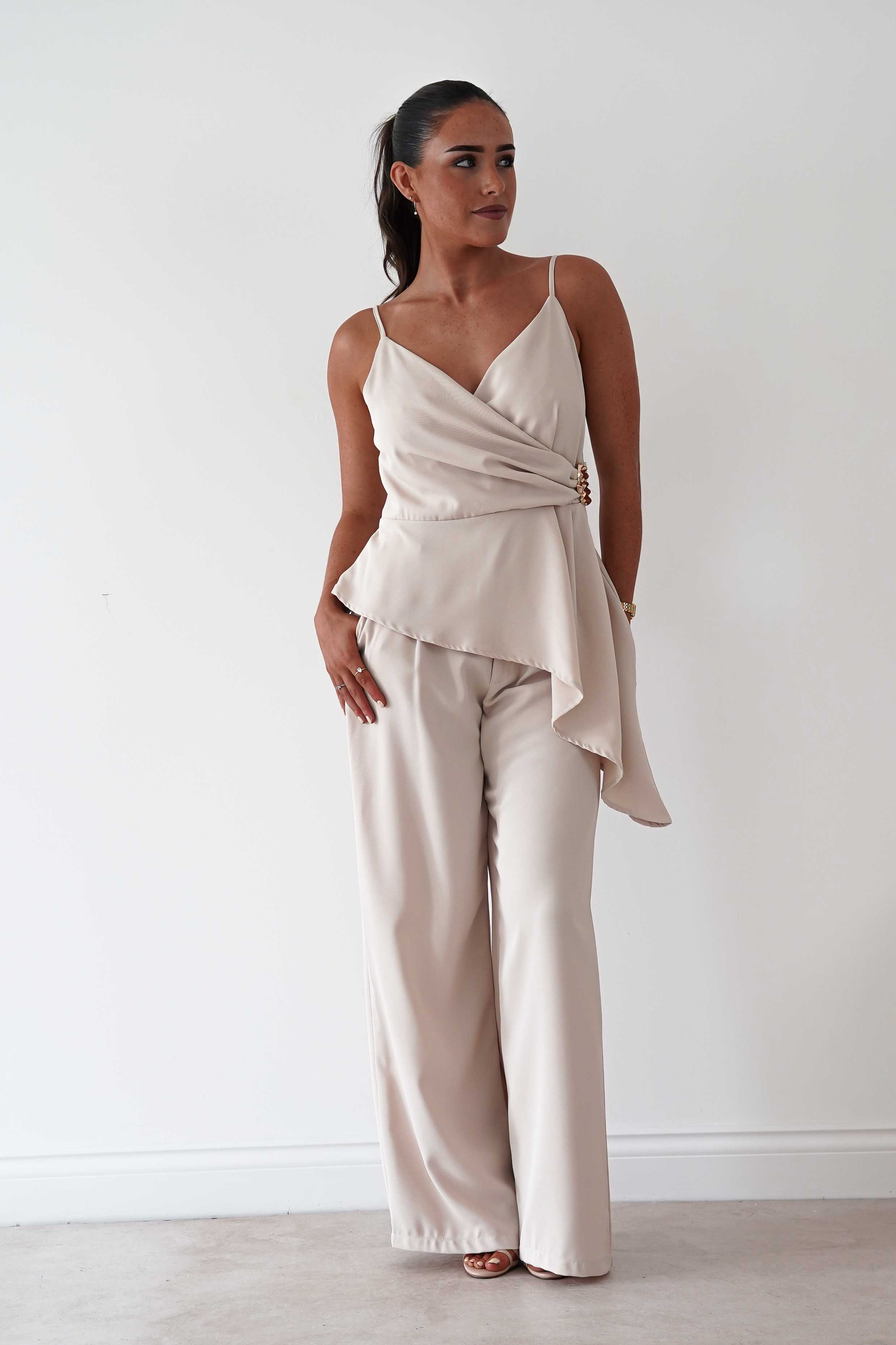 Oh Hello Clothing Women > Clothing > Dresses Bridget Asymmetric Co-Ord Set | Cream