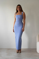 Brooke Square Neck Maxi Dress Blue | Wedding Guest Dress | Square Neck | Maxi | Oh Hello Clothing