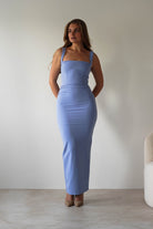 Brooke Square Neck Maxi Dress Blue | Wedding Guest Dress | Square Neck | Maxi | Oh Hello Clothing