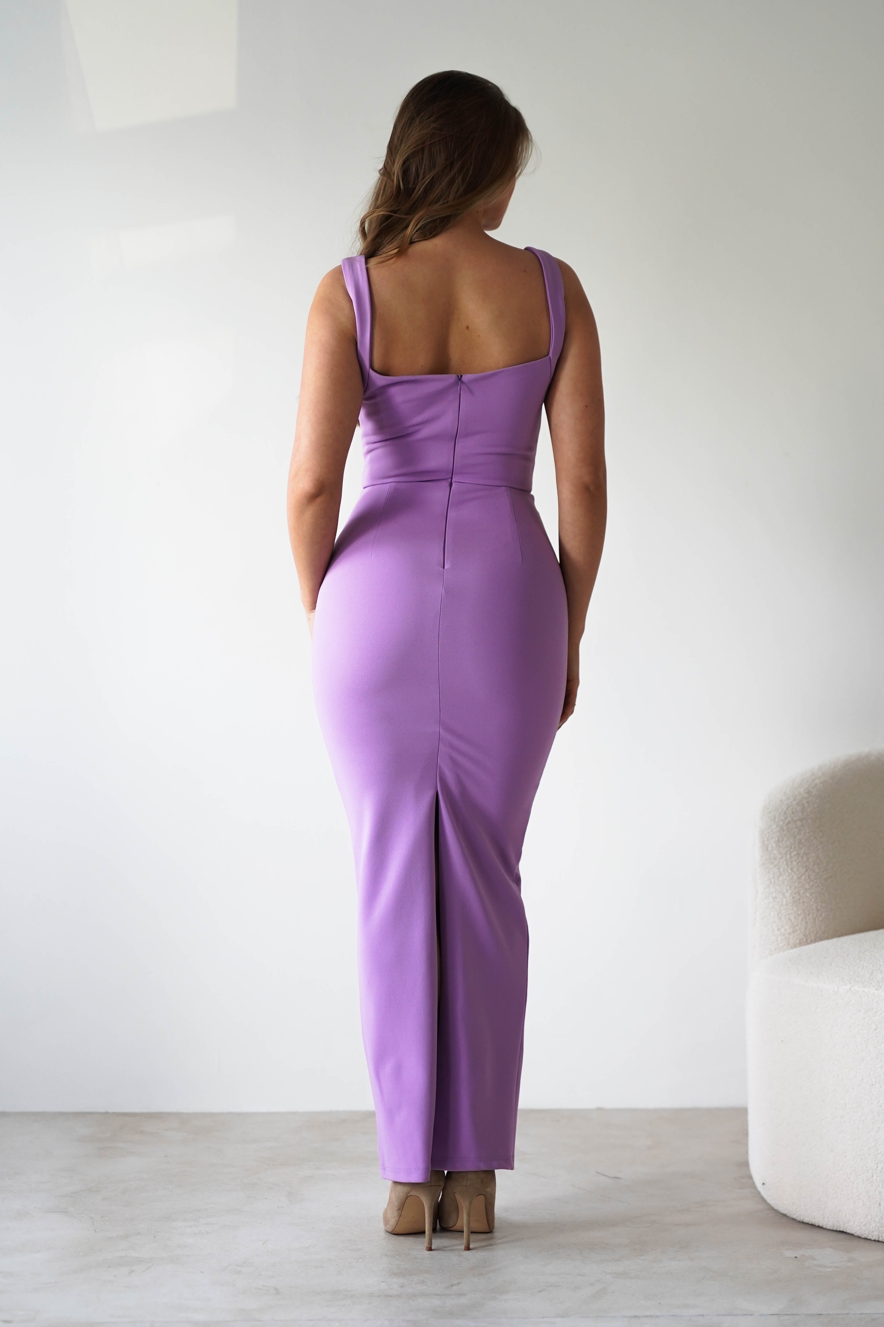 Brooke Square Neck Maxi Dress Lilac | Wedding Guest Dress | Square Neck | Maxi | Oh Hello Clothing