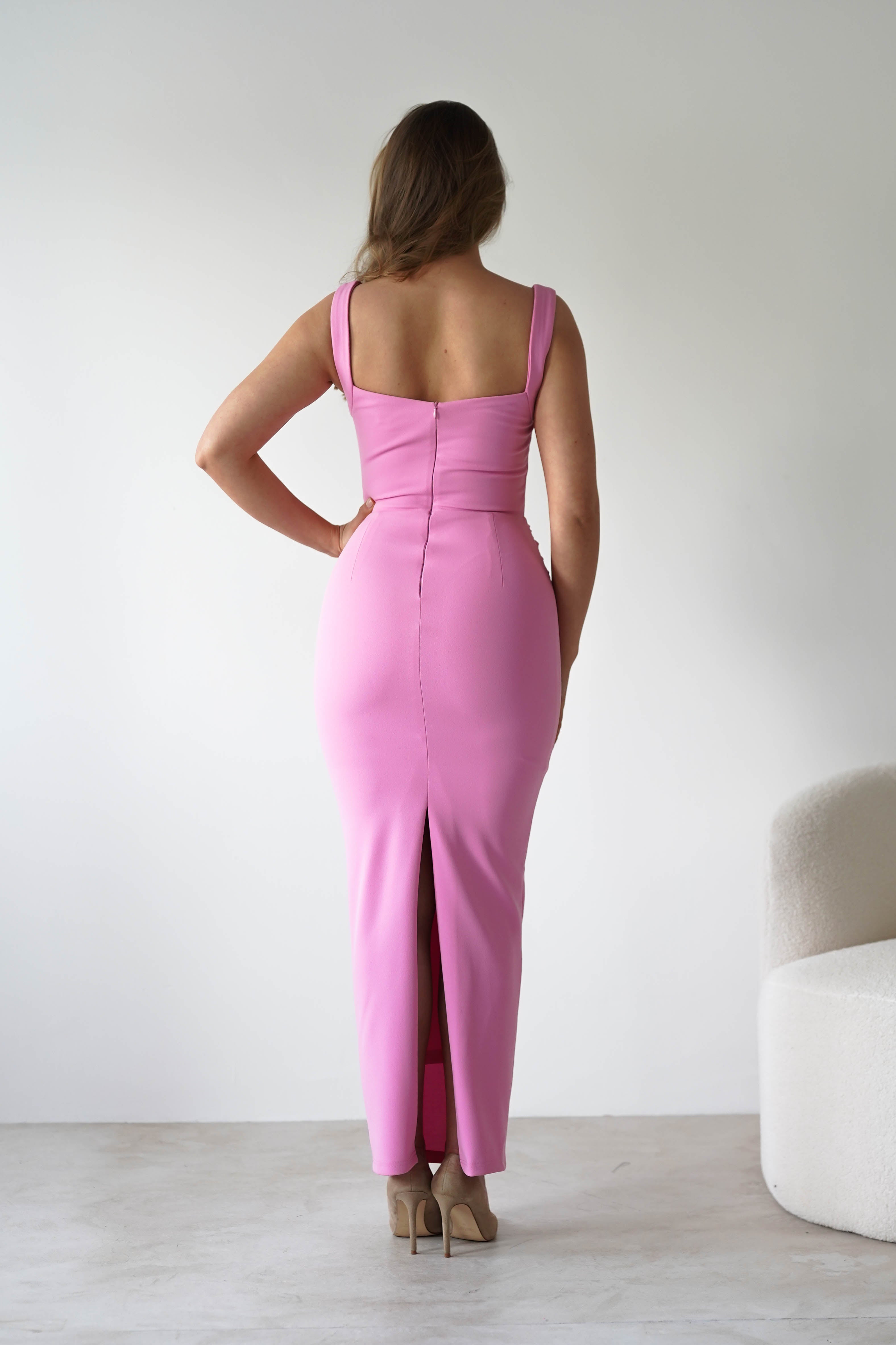 Brooke Square Neck Maxi Dress Pink | Wedding Guest Dress | Square Neck | Maxi | Oh Hello Clothing