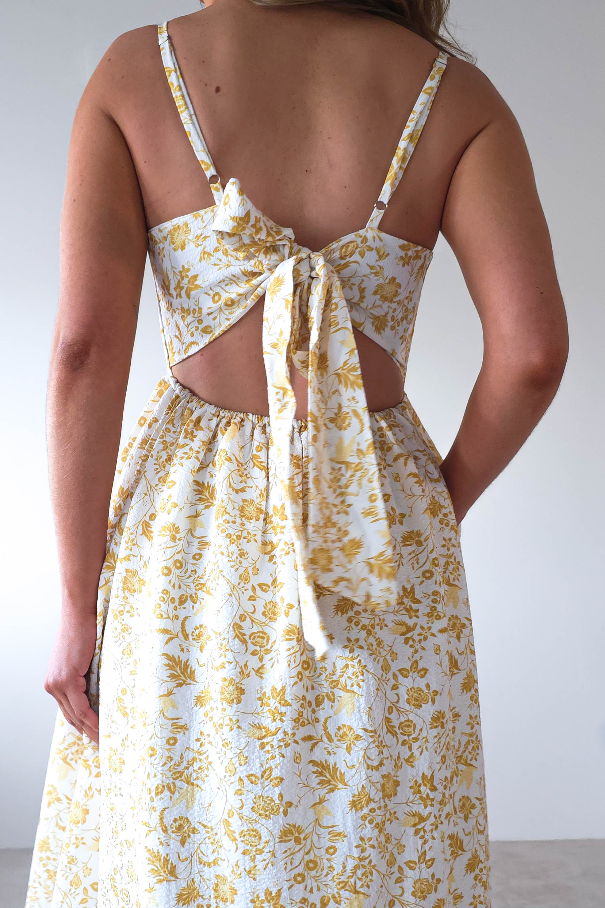 Carolyn Floral Print Maxi Dress Yellow Print | Wedding Guest Dress | Maxi | Oh Hello Clothing