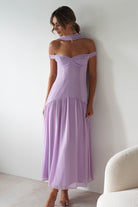 Cassandra Chiffon Skater Maxi Dress Lilac | Wedding Guest Dress | Maxi | Skater | Oh Hello Clothing