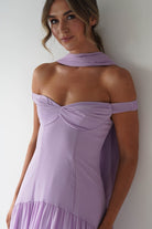 Cassandra Chiffon Skater Maxi Dress Lilac | Wedding Guest Dress | Maxi | Skater | Oh Hello Clothing
