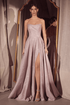 Cassia Strapless Glitter Aline Gown | Pink | Debs & Prom | Formal Gown | Oh Hello Clothing