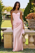 Oh Hello Clothing Dresses > Prom Dresses Cassie Strapless Corset Maxi Dress | Pink
