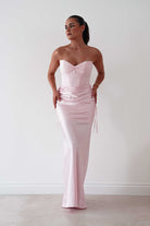 Oh Hello Clothing Dresses > Prom Dresses Cassie Strapless Corset Maxi Dress | Pink