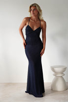 Cataleya Rhinestone Bodycon Gown | Navy | Debs & Prom | Formal Gown | Oh Hello Clothing
