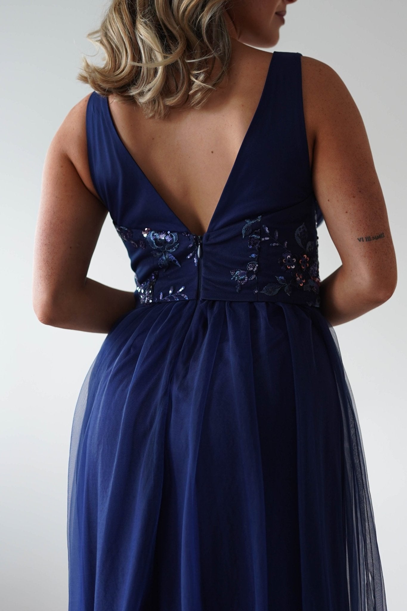 Cecilia Tulle Maxi Dress Navy | Wedding Guest Dress | Maxi | Oh Hello Clothing