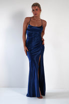 Celinee Satin Maxi Gown | Royal | Debs & Prom | Formal Gown | Oh Hello Clothing
