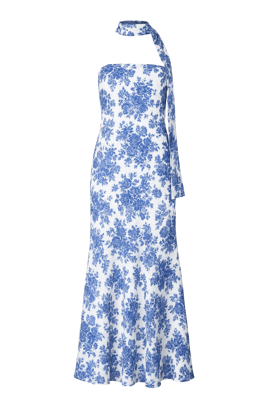Charlene Floral Chiffon Maxi Dress Blue Print | Wedding Guest Dress | Maxi | Chiffon | Oh Hello Clothing