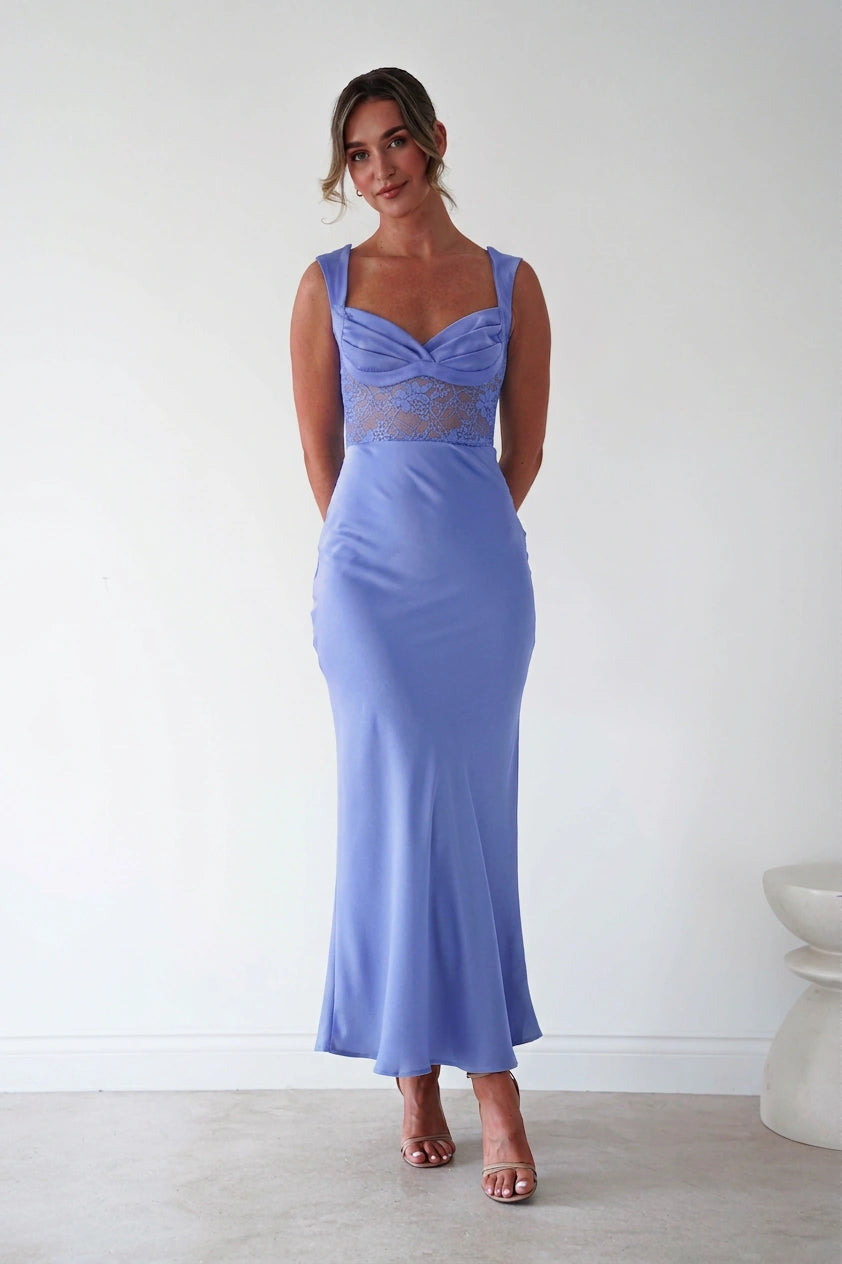 Oh Hello Clothing Women > Clothing > Dresses Cleo Lace Detail Maxi Dress | Blue